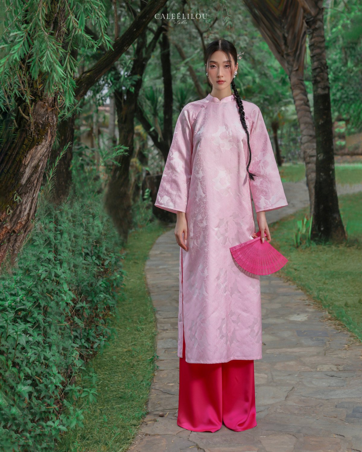 Áo Dài Hồng Cẩm