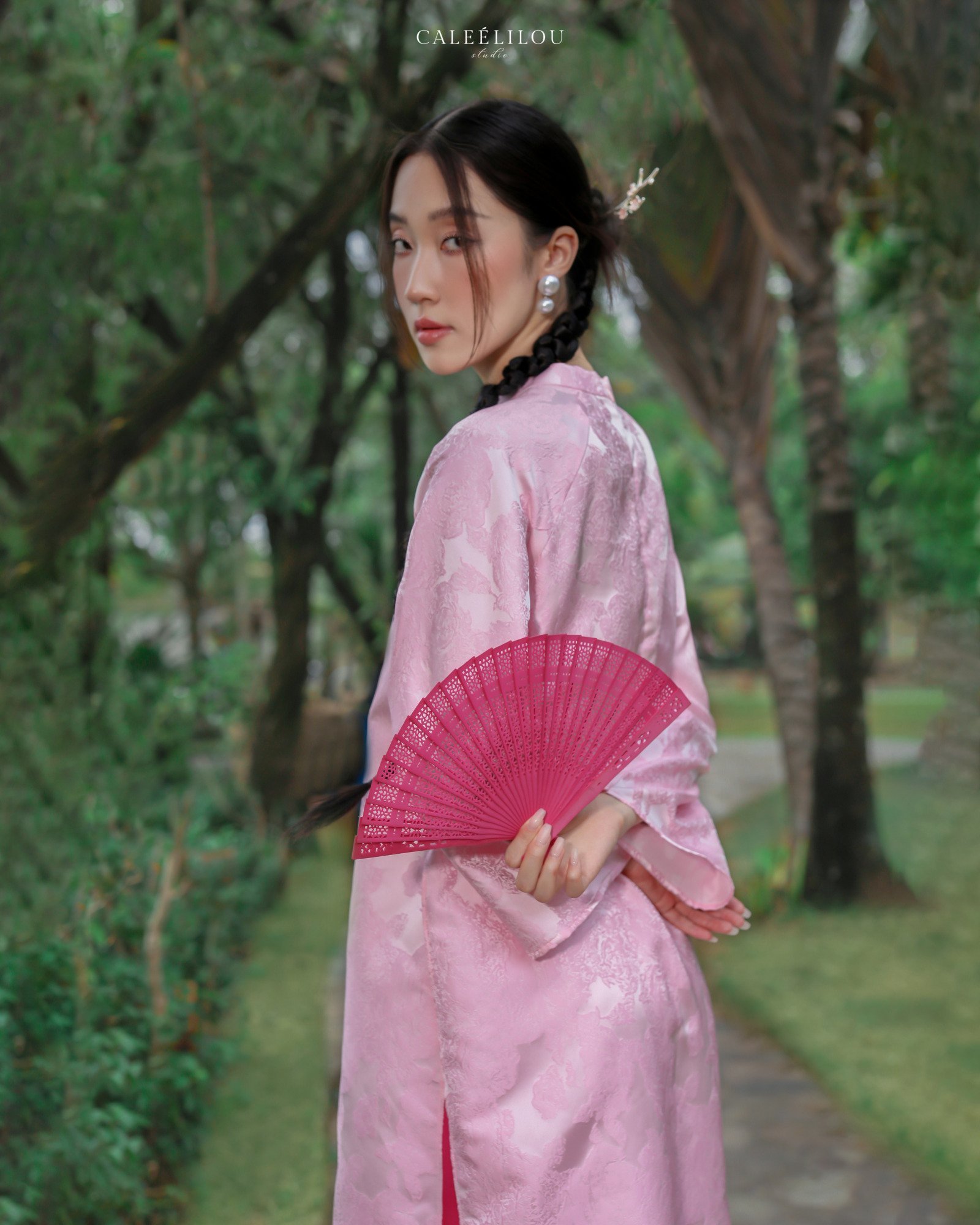 Áo Dài Hồng Cẩm